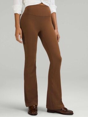 Lululemon Groove Super-High-Rise Flared Pant Nulu in Roasted Brown
